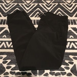 Eddie Bauer black lined joggers, water repellent